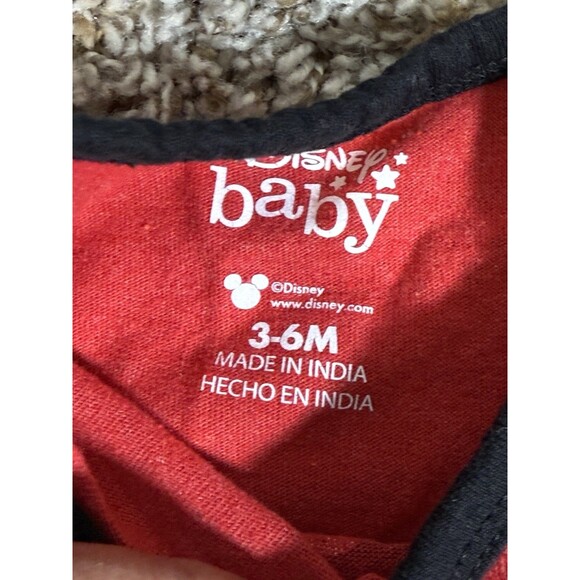 Disney Baby Mickey Mouse Pluto Red Short Sleeve Bodysuit 3–6 Months - Picture 2 of 8